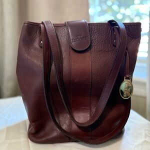 King Ranch Mahogany Leather Tote